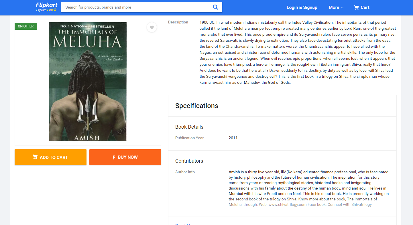 Meluha on Flipkart